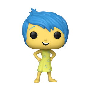 Funko POP! Disney Inside Out 2 #1451 Joy fora da embalagem, mostrando o design detalhado de Joy, pronto para ser exibido na tua coleção de Funko POPs.