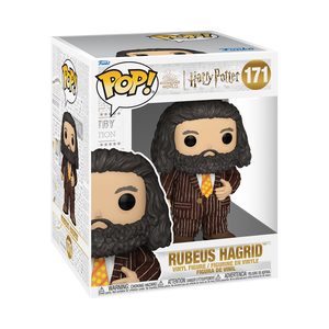 Funko POP! Harry Potter #171 Hagrid na embalagem original, destacando a figura de Hagrid com detalhes autênticos, visíveis através de uma janela de plástico transparente