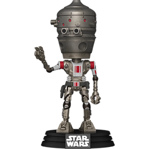 Funko POP! Star Wars: The Mandalorian #718 IG-11 Marshall fora da embalagem, mostrando o design detalhado de IG-11 com armas e armadura de droid, pronto para ser exibido na tua coleção de Funko POPs.