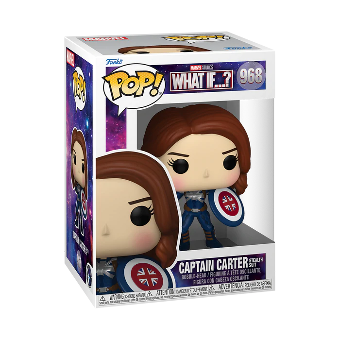 Funko POP! Marvel What If...? #968 Captain Carter Stealth Suit (Caixas Danificadas)