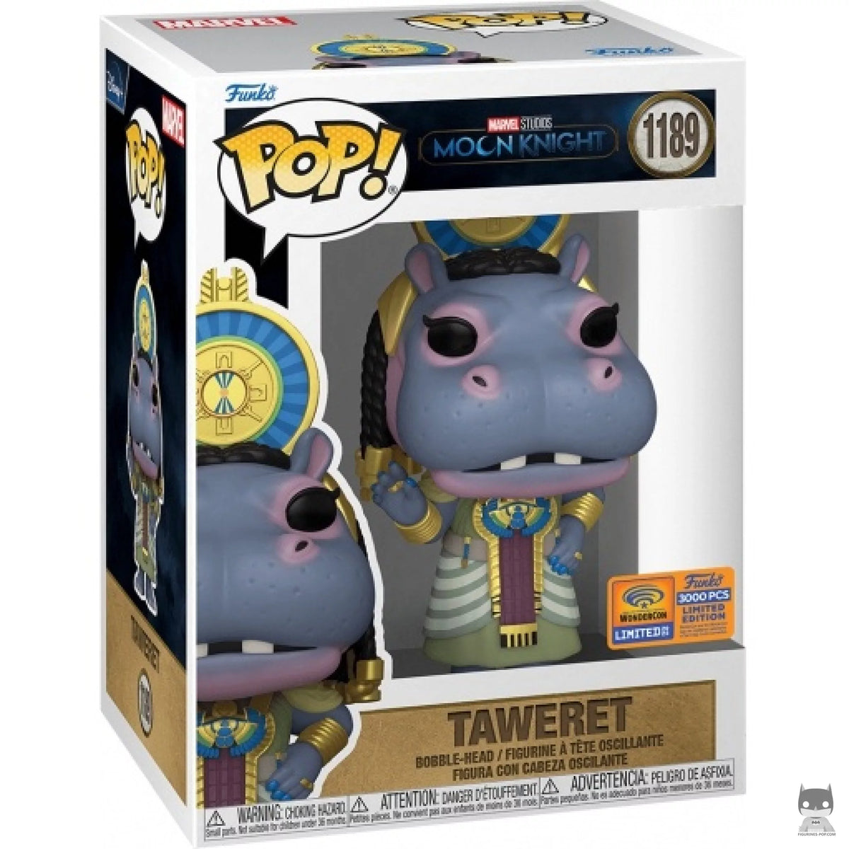 [PRÉ-RESERVA] Funko POP! Marvel: Moon Knight #1189 Voice of Taweret Exclusivo - caixa
