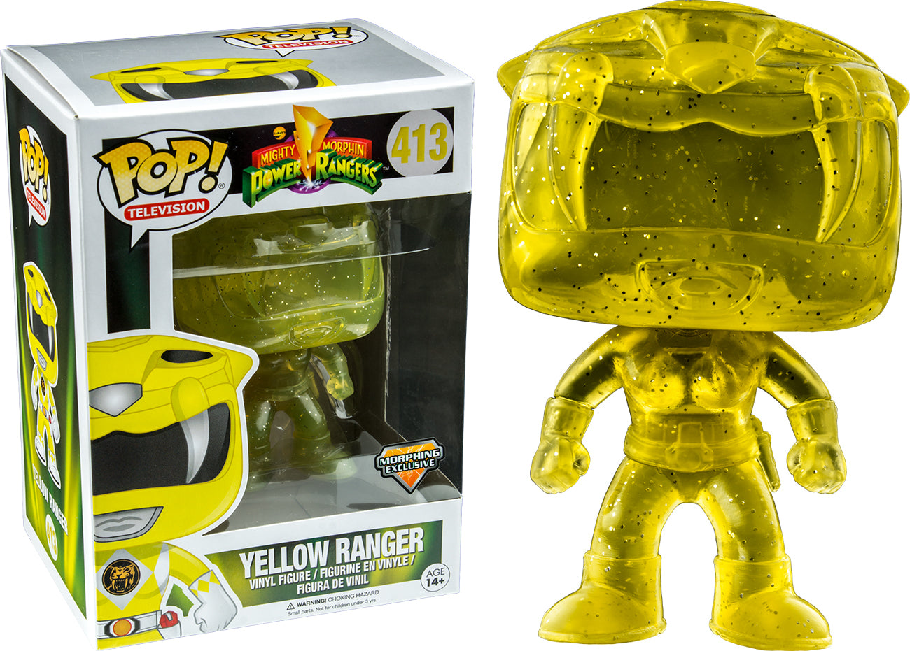 Funko POP! Power Rangers #413 Yellow Ranger Exclusivo (Caixas Danificadas)