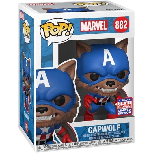 Funko POP! Marvel #882 Capwolf Funkon 2021 Exclusivo