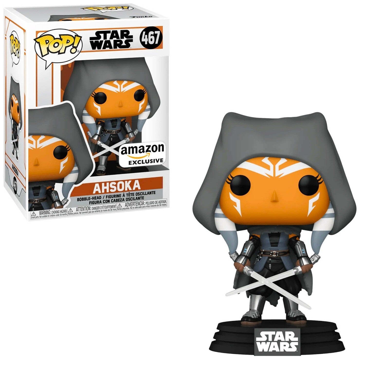 Funko POP! Star Wars Mandalorian #467 Ahsoka (Hooded) Exclusivo