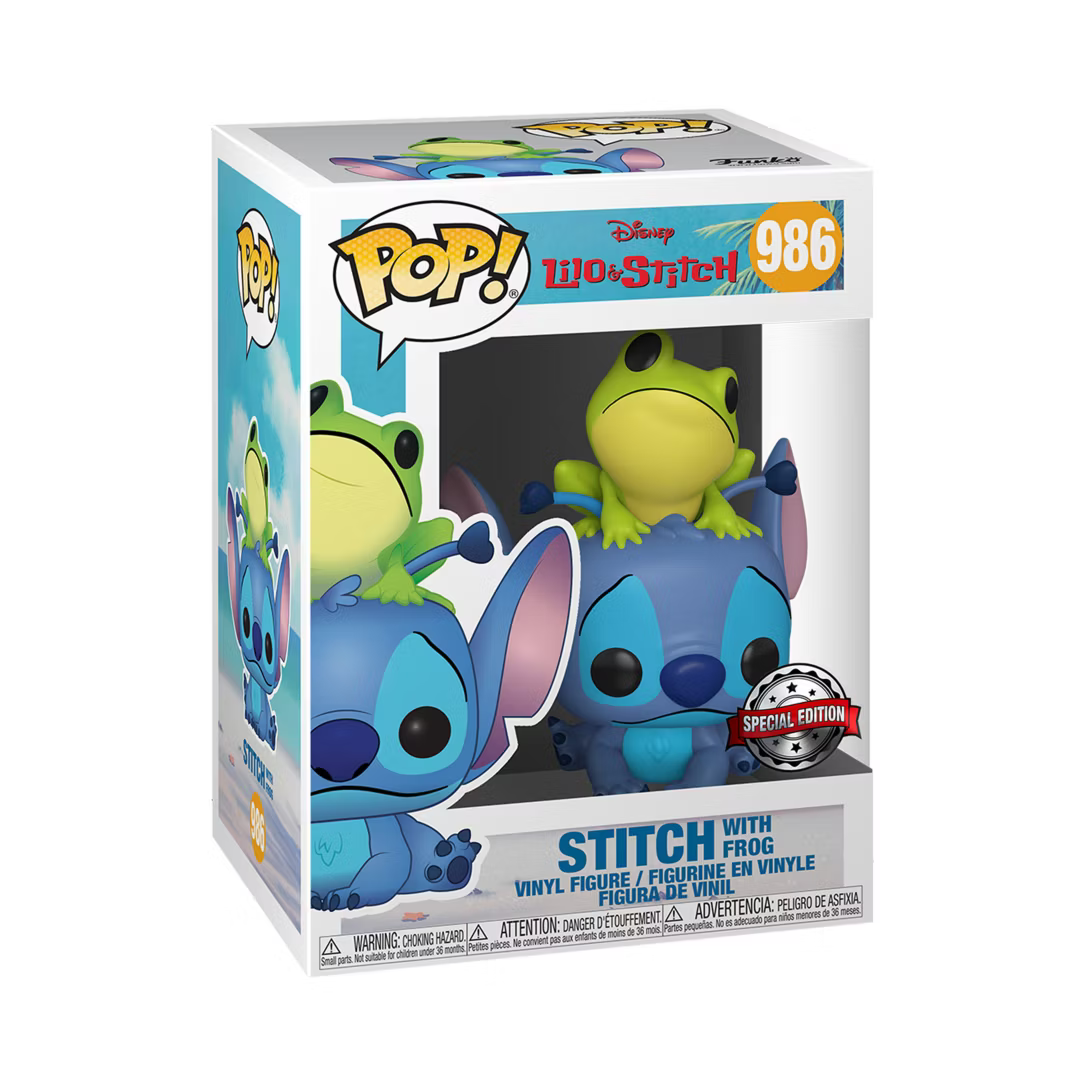 Funko POP! Disney Lilo & Stitch #986 Stitch with Frog Exclusivo