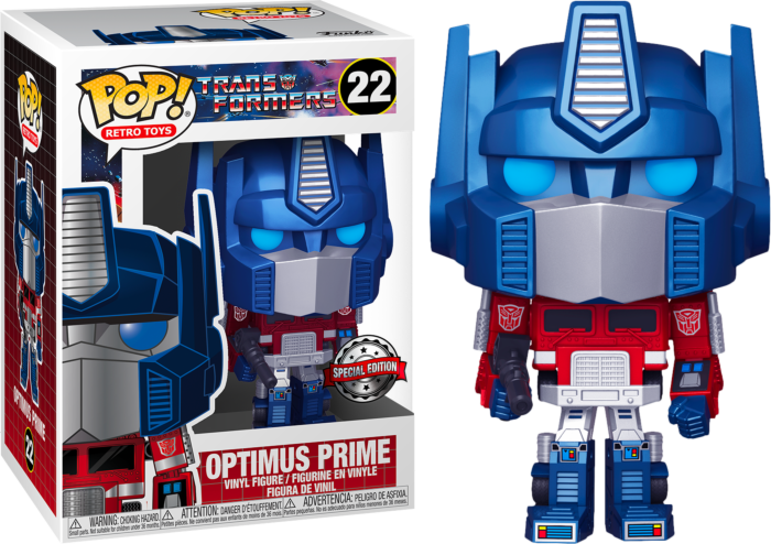 Funko POP! Retro Toys Transformers #22 Optimus Prime (Metallic) Exclusivo