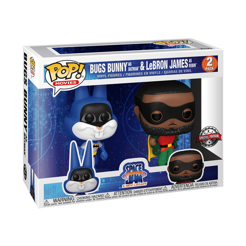 Funko POP! Space Jam A New Legacy Bugs Bunny as Batman & LeBron James as Robin Exclusivo