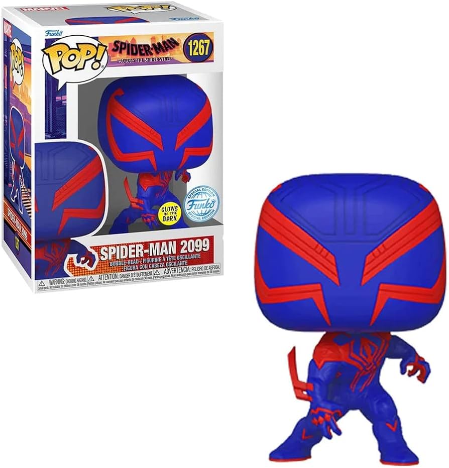 Funko POP! Marvel Spider-Man Across the Spiderverse #1267 Spider-Man 2099 GITD Exclusivo