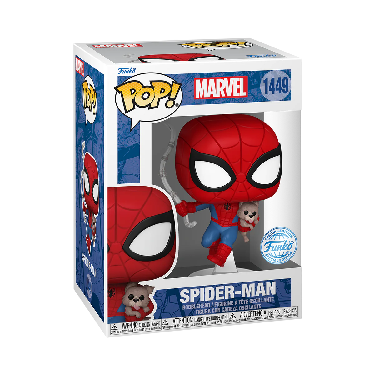 Funko POP! Marvel #1449 Spider-Man with Sandwich The Dog Exclusivo