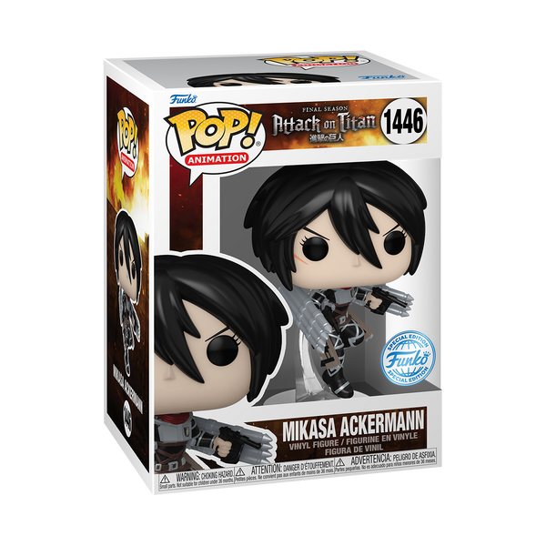Funko POP! Attack on Titan #1446 Mikasa Ackerman Metallic Exclusivo