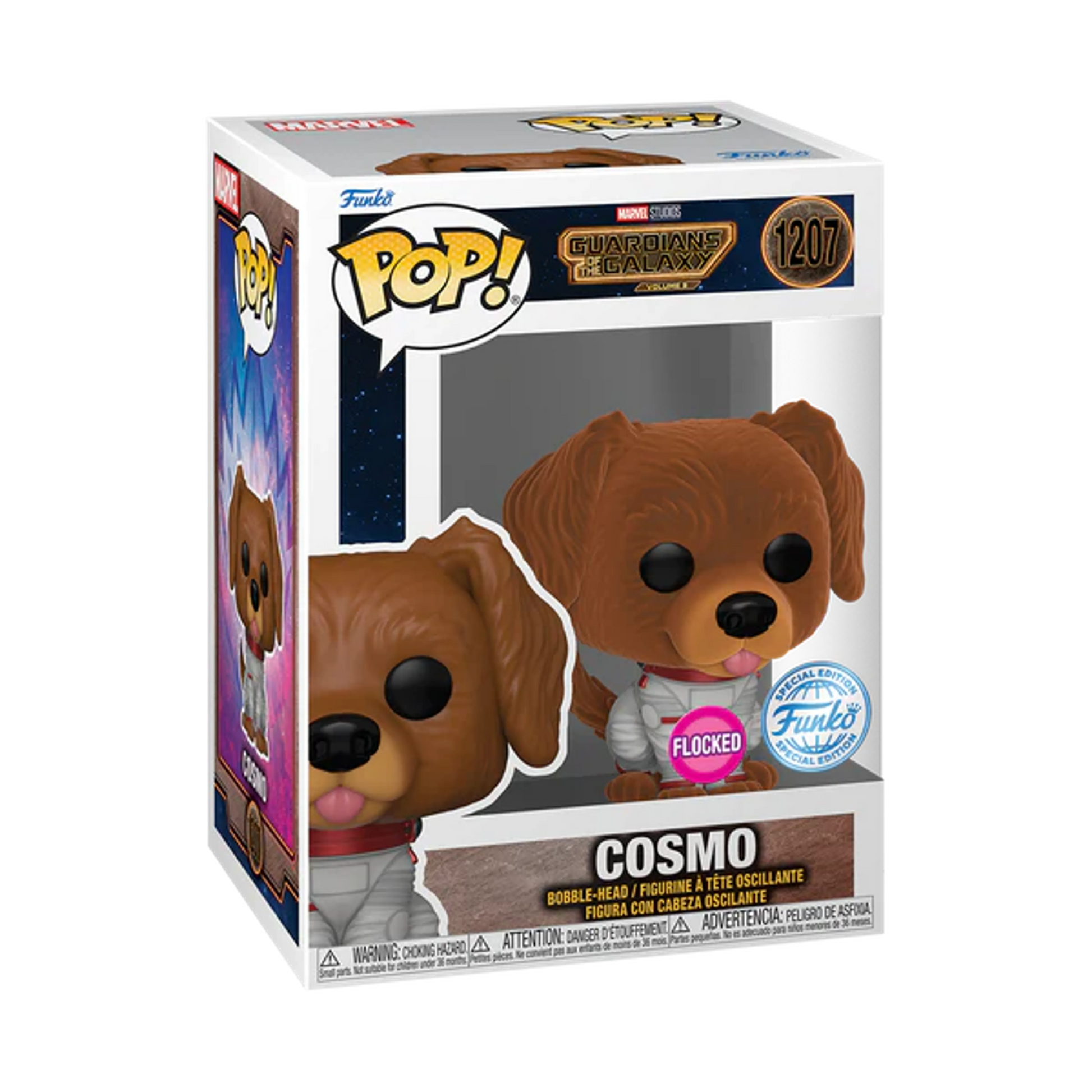 Funko POP! Marvel Guardians of the Galaxy Vol. 3 #1207 Cosmo Flocked Exclusivo