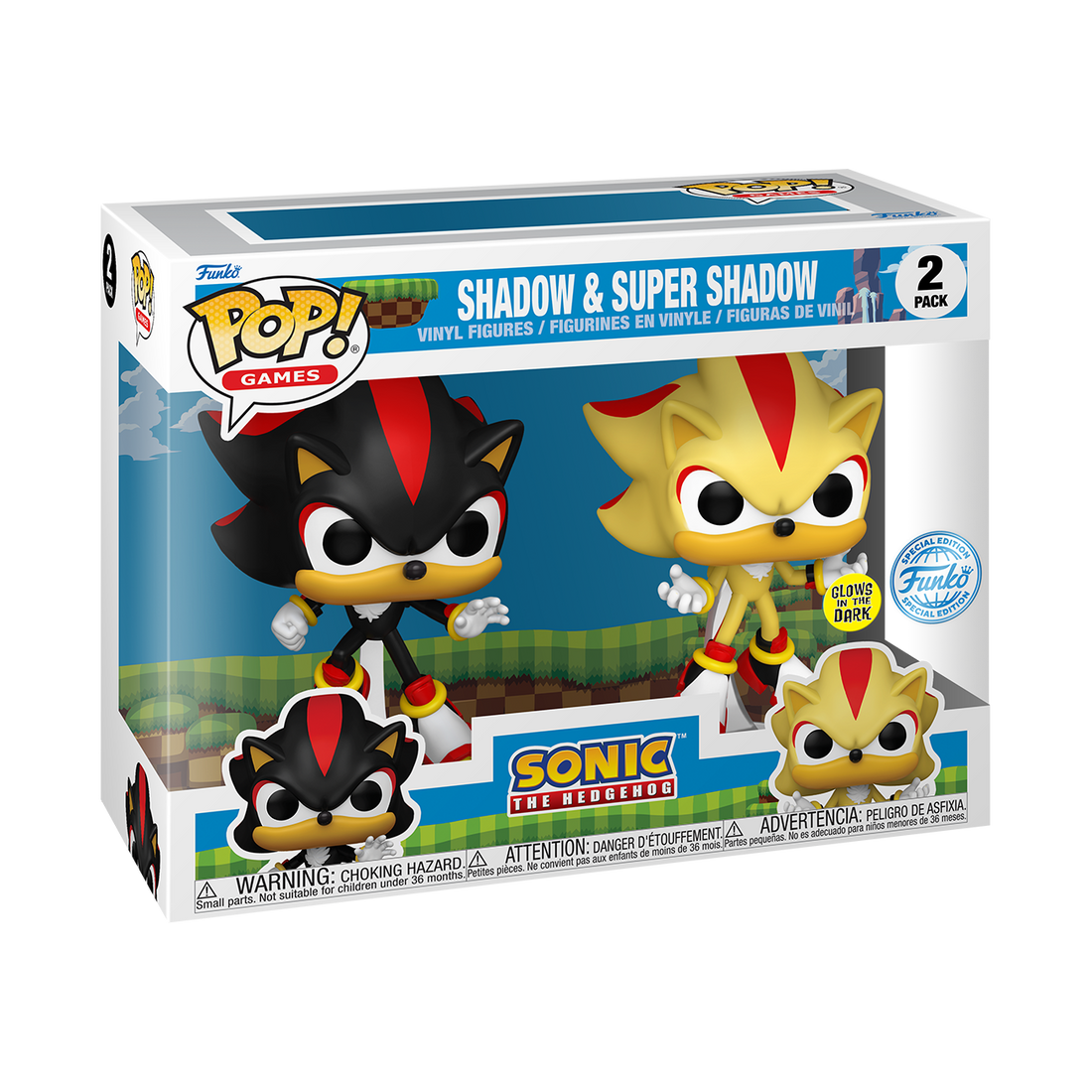 [PRÉ-RESERVA] Funko POP! Sonic The Hedgehog # Shadow & Super Shadow Exclusivo