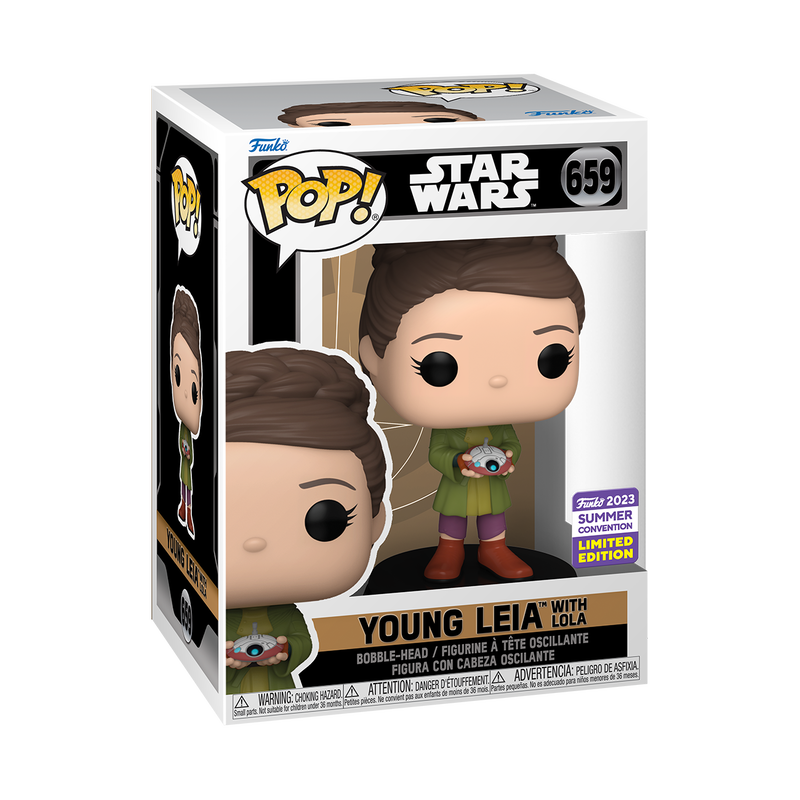 Funko POP! Star Wars Obi-Wan Kenobi #659 Young Leia with Lola SDCC 2023 Exclusivo