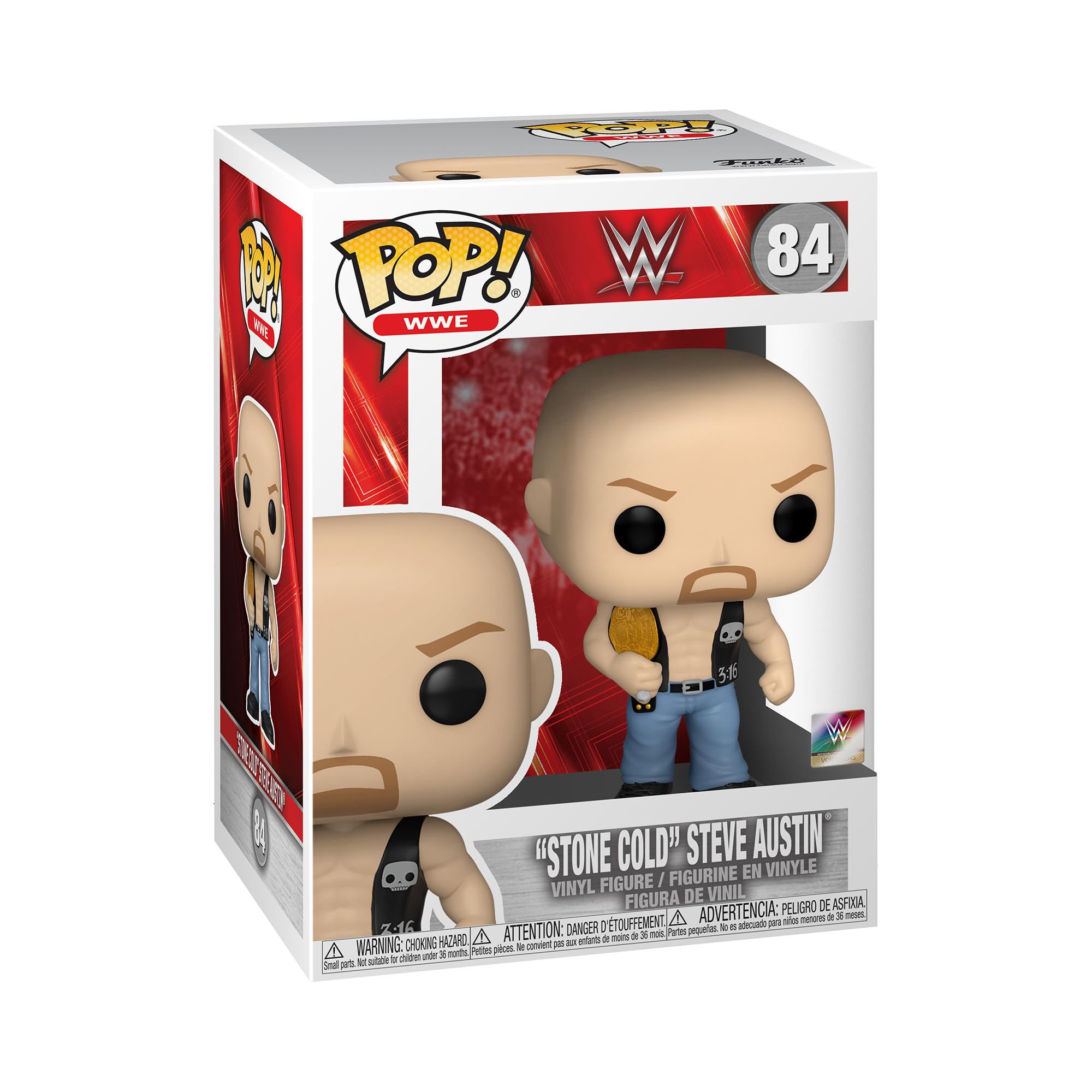 Funko POP! WWE #84 SC Steve Austin with Belt