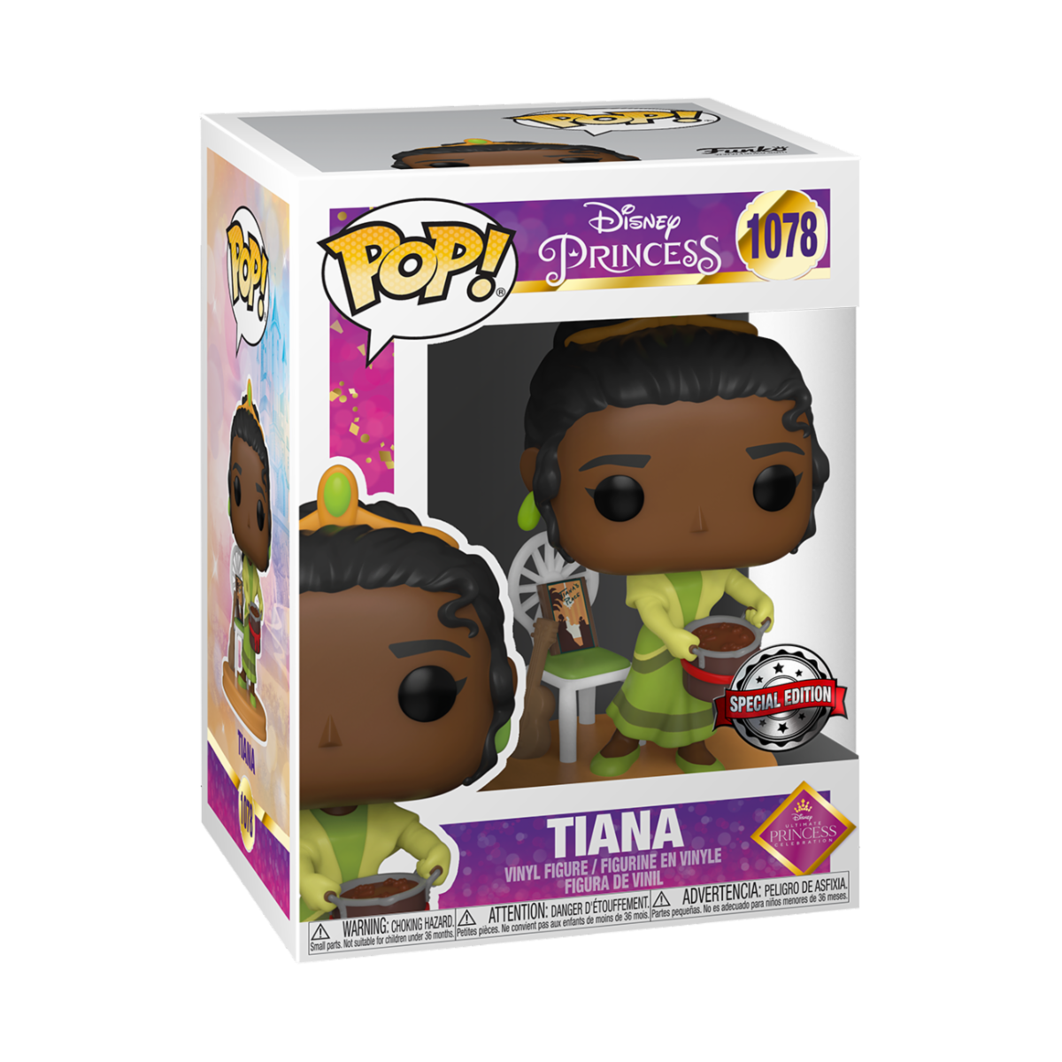 Funko POP! Disney Ultimate Princess #1078 Tiana with Gumbo Pot Exclusivo