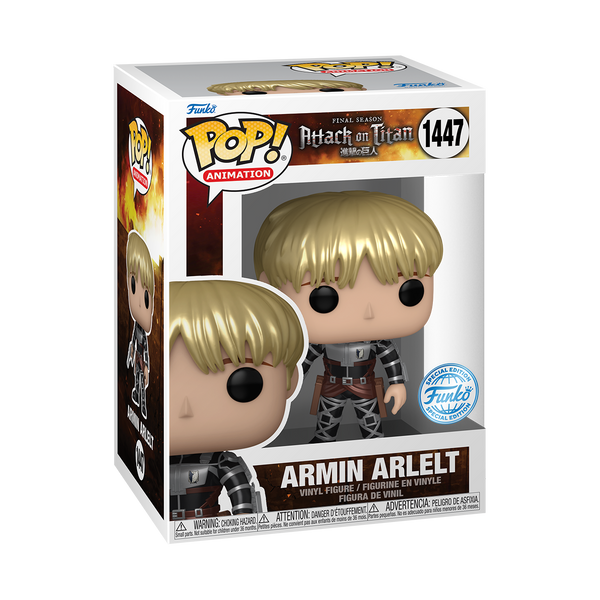 Funko POP! Attack on Titan #1447 Armin Arlert Metallic Exclusivo