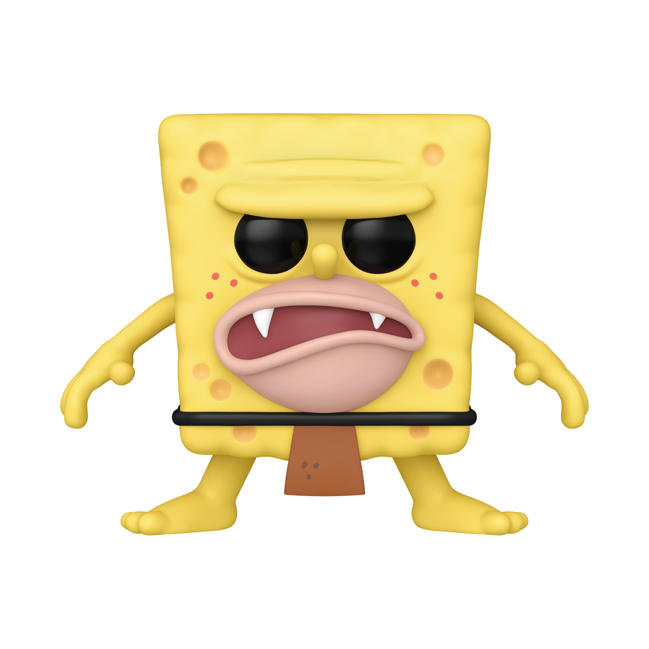 Funko POP! SpongeBob SquarePants #1669 Caveman SpongeBob fora da embalagem, mostrando o design detalhado de SpongeBob com aparência de homem das cavernas, pronto para ser exibido na tua coleção de Funko POPs.