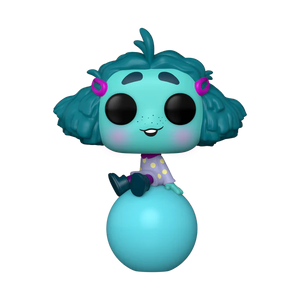 Funko POP! Disney Inside Out 2 #1449 Envy (On Memory Orb) fora da embalagem, mostrando o design detalhado de Envy em cima de uma Orbe de Memória, pronto para ser exibido na tua coleção de Funko POPs.