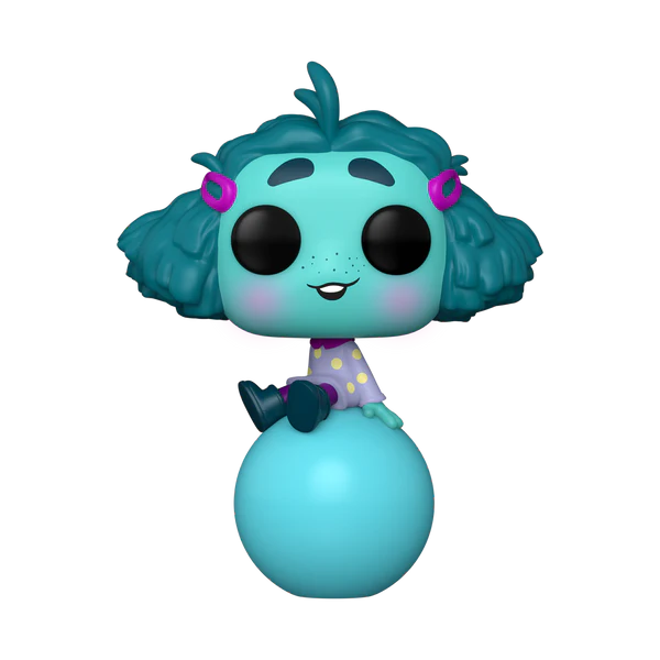 Funko POP! Disney Inside Out 2 #1449 Envy (On Memory Orb) fora da embalagem, mostrando o design detalhado de Envy em cima de uma Orbe de Memória, pronto para ser exibido na tua coleção de Funko POPs.