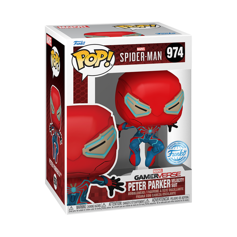 Funko POP! Marvel Spider-Man 2 #974 Peter Parker (Velocity Suit) Exclusivo