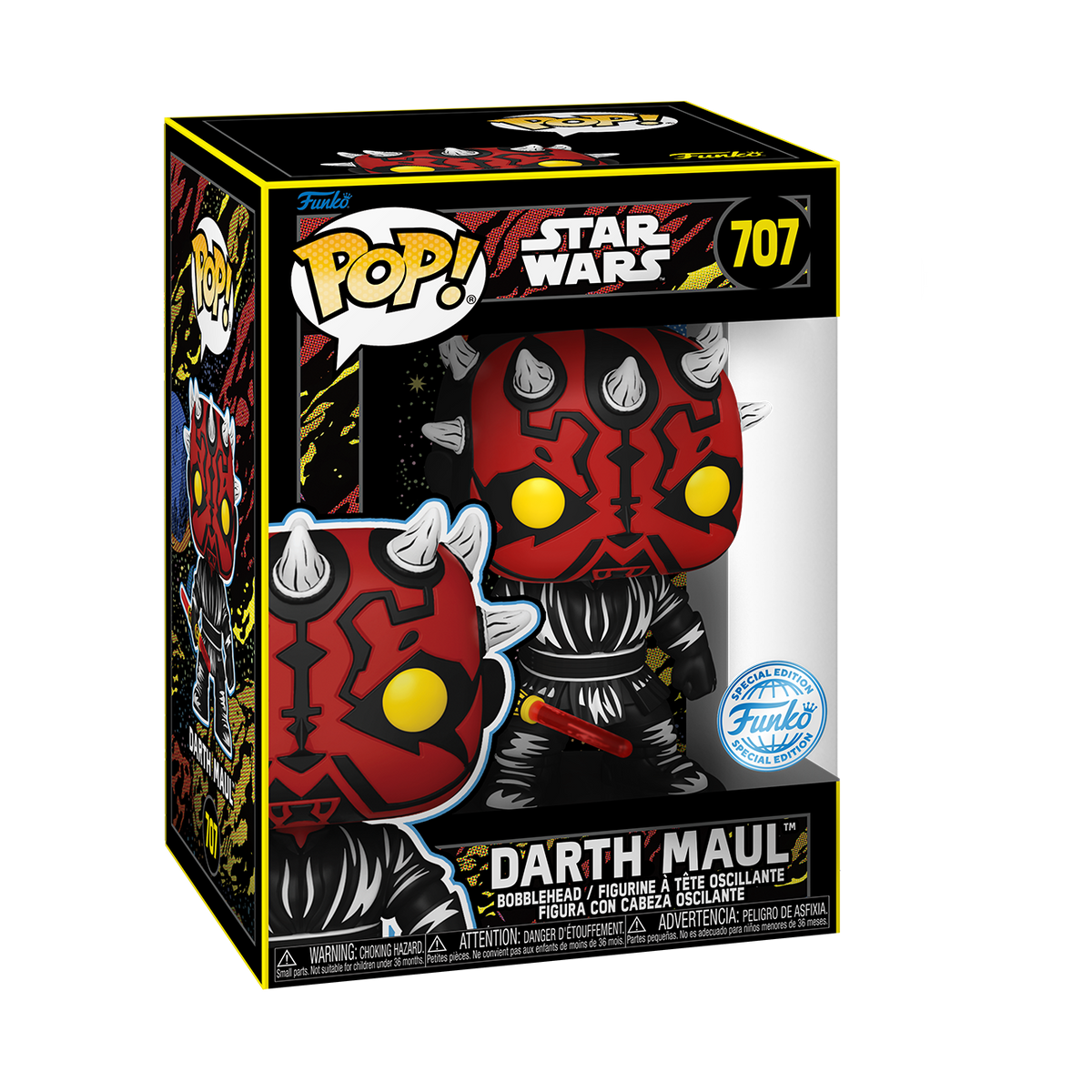 Funko POP! Star Wars: Episode I – The Phantom Menace #707 Darth Maul (Retro) Exclusivo