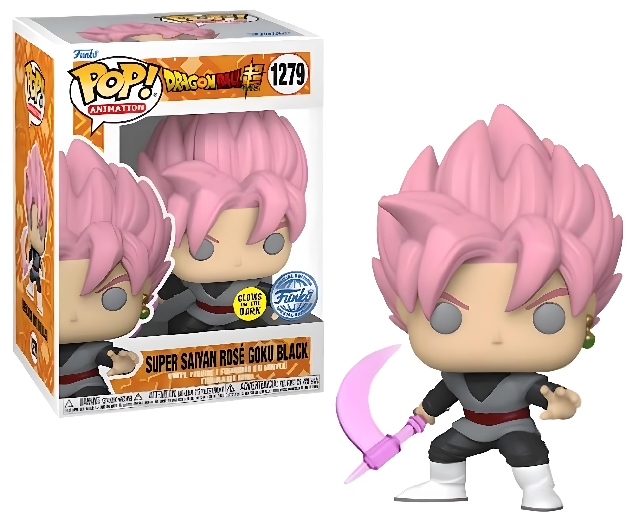 Funko POP! Dragon Ball Super #1279 Super Saiyan Rosé Goku Black GITD Exclusivo