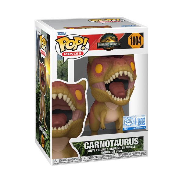 Funko POP! Jurassic World #1804 Carnotaurus Exclusivo