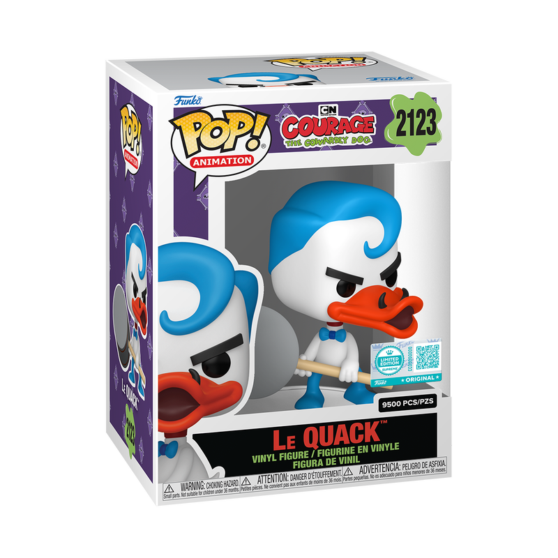 Funko POP! Courage The Cowardly Dog #2123 Le Quack LE9500 Supreme Exclusivo