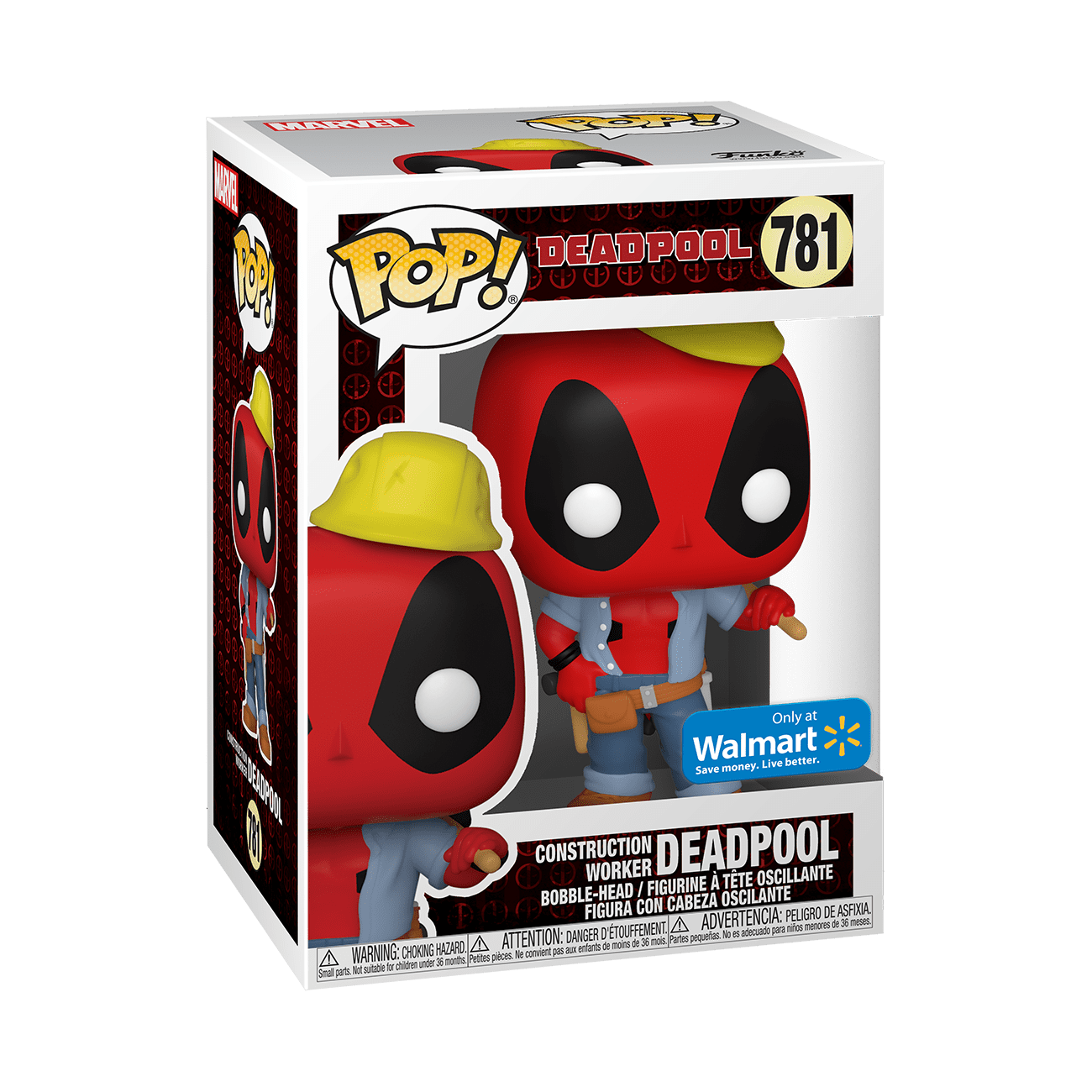 Funko POP! Marvel #781 Construction Worker Deadpool Exclusivo