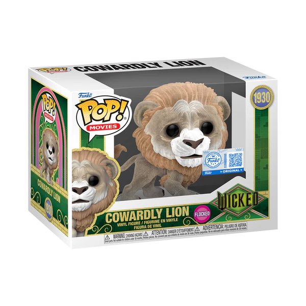 Funko POP! Wicked #1930 Cowardly Lion Flocked Exclusivo
