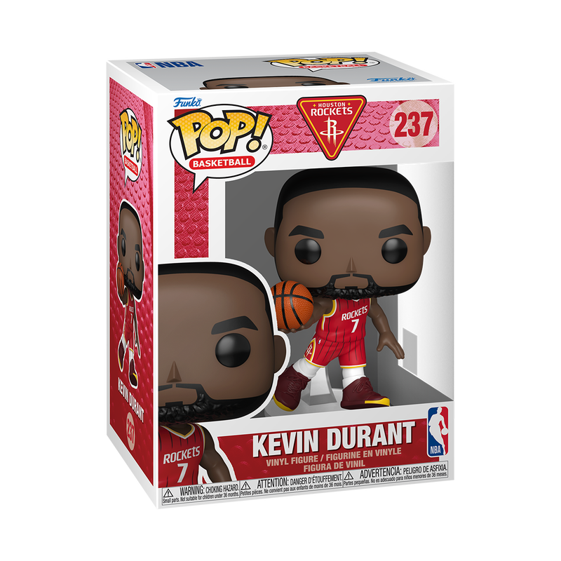 [PRÉ-RESERVA] Funko POP! Houston Rockets #237 Kevin Durant (Red Icon Edition Jersey)