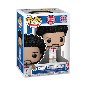 [PRÉ-RESERVA] Funko POP! Detroit Pistons #244 Cade Cunningham (White Association Edition Jersey)