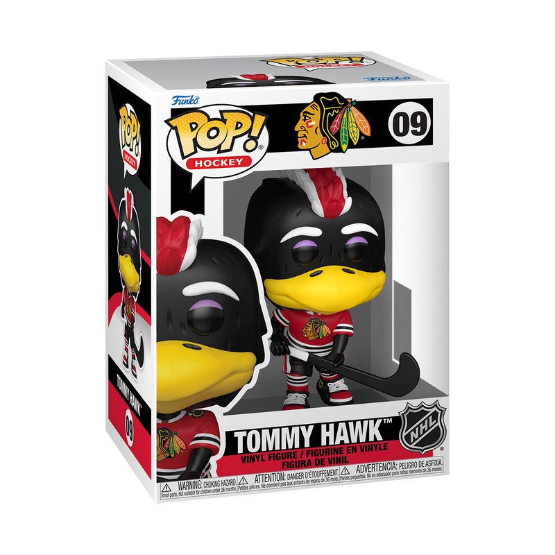 [PRÉ-RESERVA] Funko POP! Chicago Blackhawks #9 Tommy Hawk with Hockey Stick