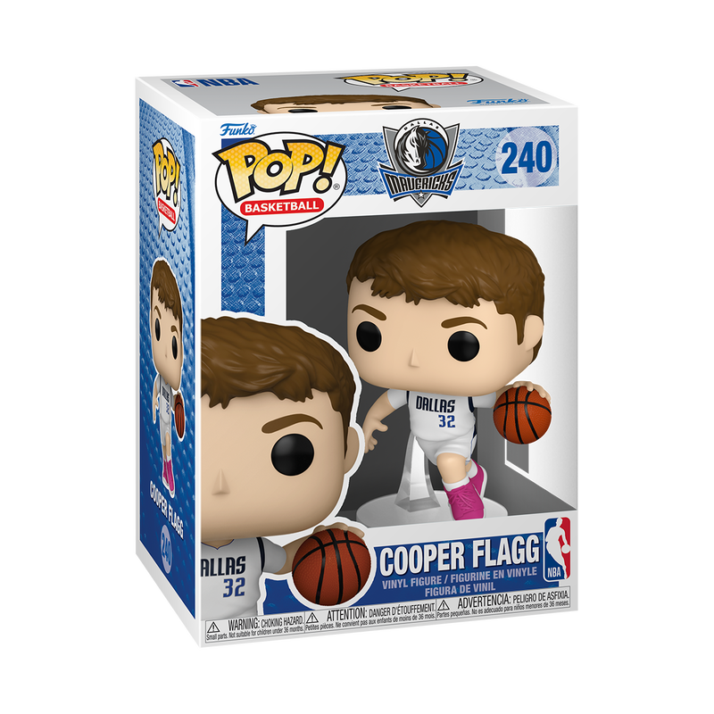 [PRÉ-RESERVA] Funko POP! Dallas Mavericks #240 Cooper Flagg (White Association Edition Jersey)