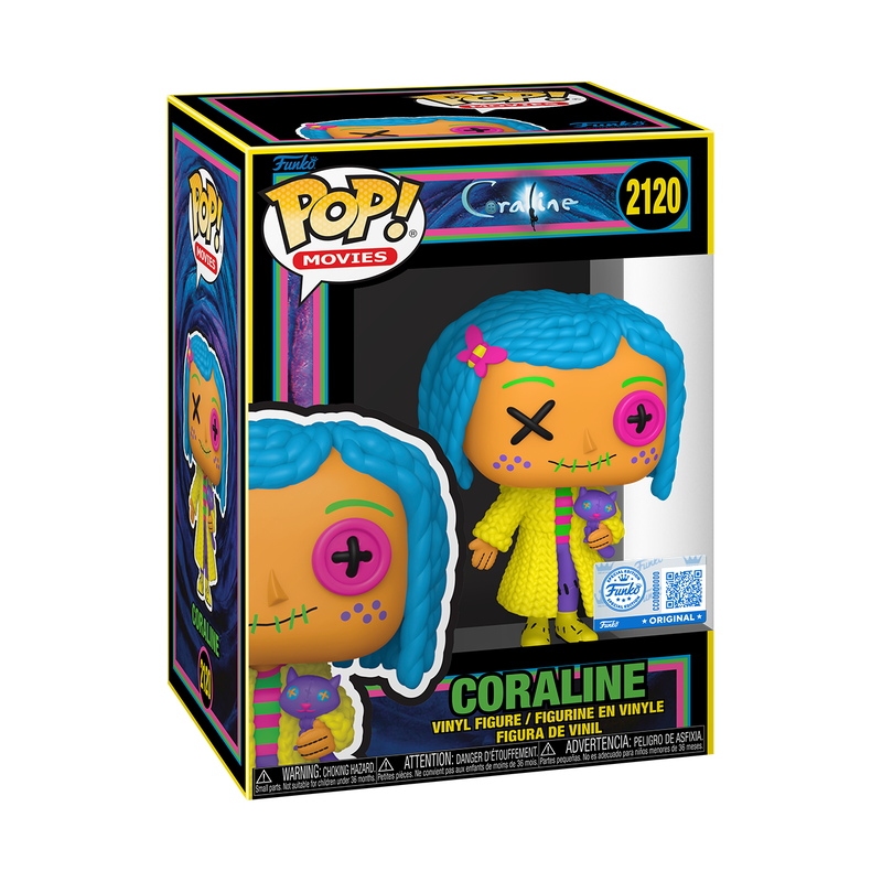 [PRÉ-RESERVA] Funko POP! Coraline #2120 Coraline (Patchwork) (Blacklight) Exclusivo