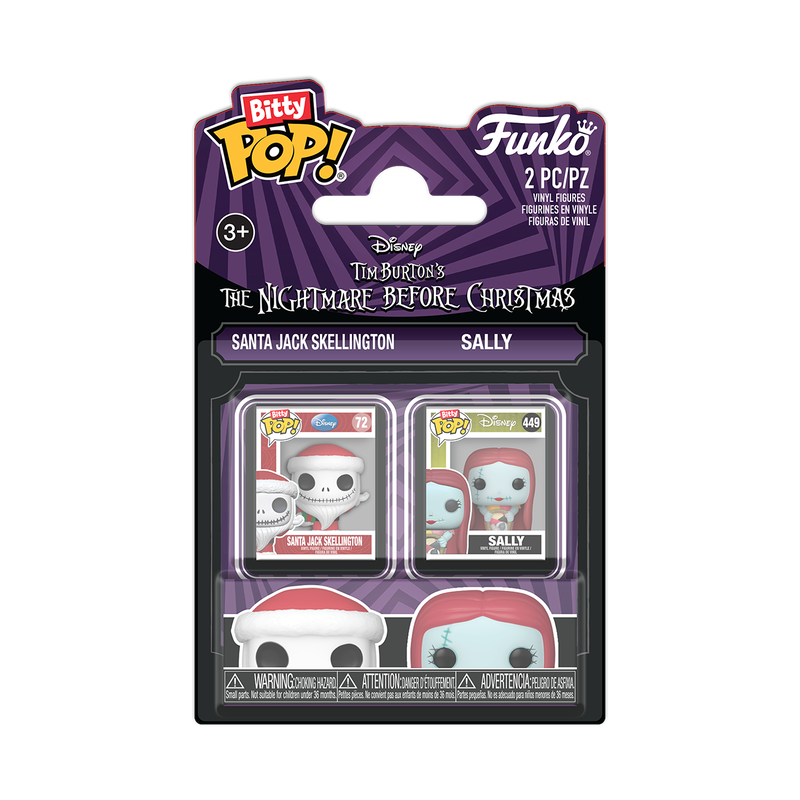 [PRÉ-RESERVA] Funko Bitty POP! The Nightmare Before Christmas # Santa Jack Skellington & Sally 2-Pack