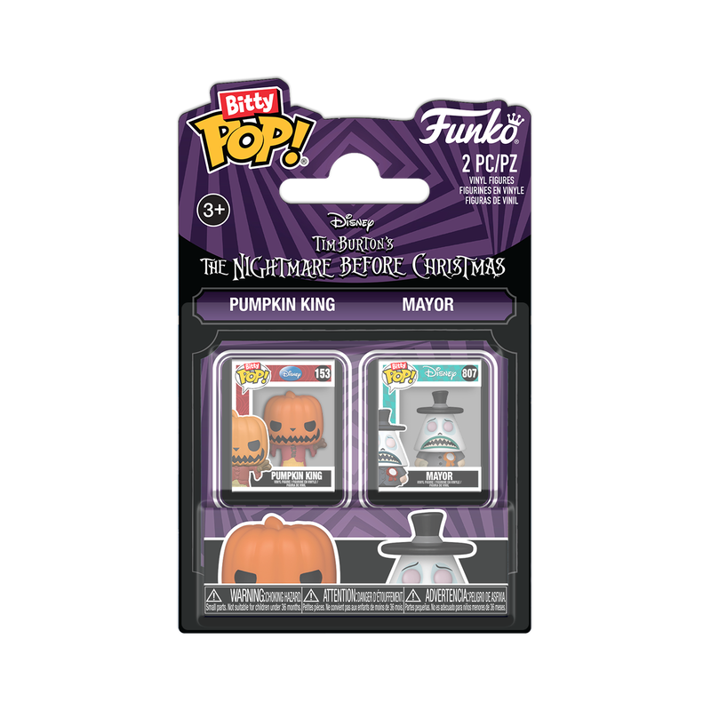 [PRÉ-RESERVA] Funko Bitty POP! The Nightmare Before Christmas # Pumpkin King & Mayor 2-Pack