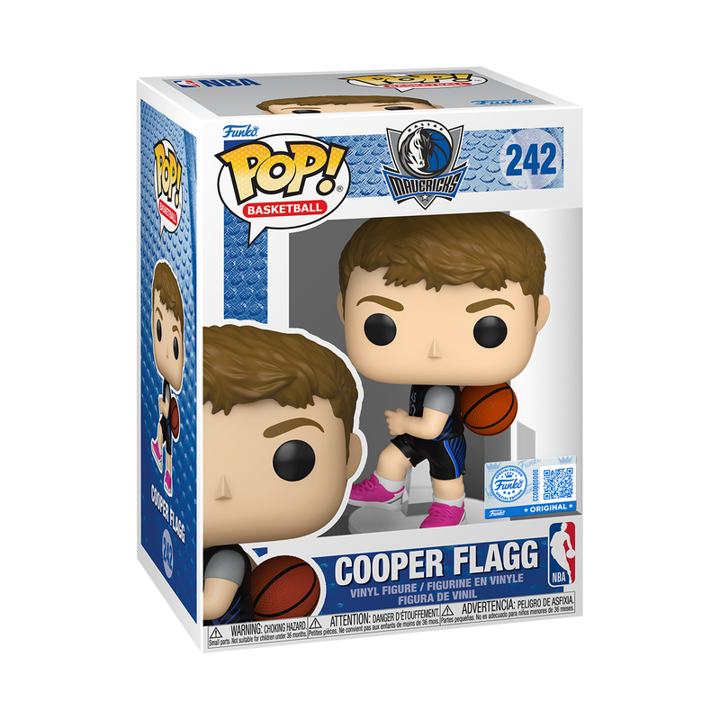[PRÉ-RESERVA] Funko POP! Dallas Mavericks #242 Cooper Flagg (Black City Edition Jersey) Exclusivo