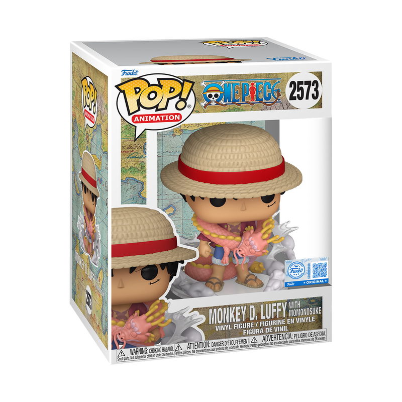 [PRÉ-RESERVA] Funko POP! One Piece #2573 Premium Monkey D. Luffy with Momonosuke Exclusivo