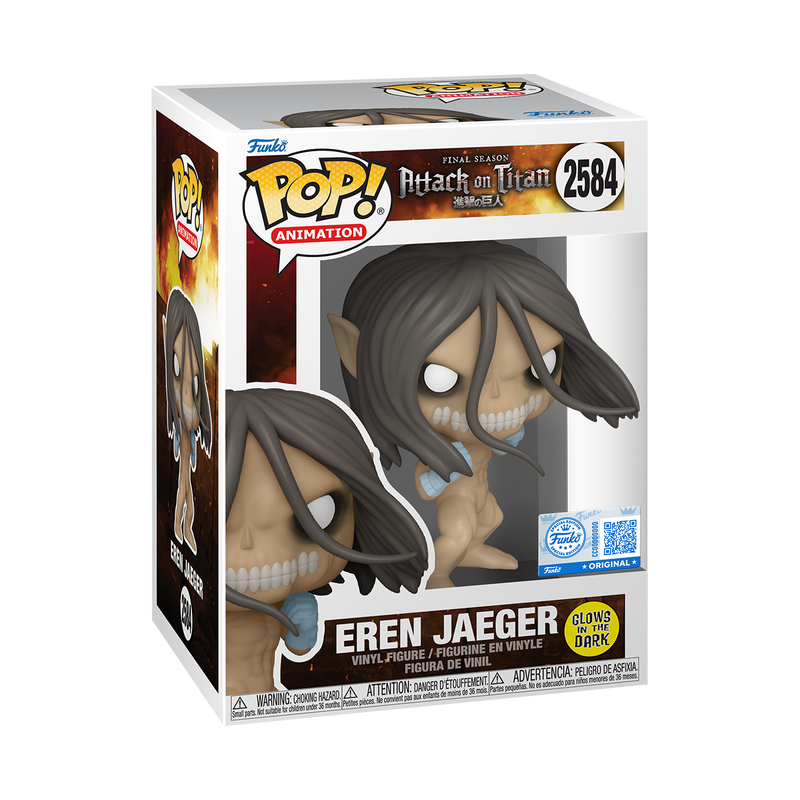 [PRÉ-RESERVA] Funko POP! Attack on Titan #2584 Eren Jaeger (Attack Titan Form) (Glow) Exclusivo