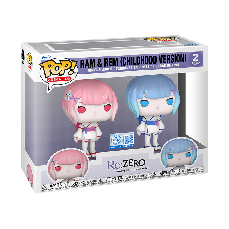 [PRÉ-RESERVA] Funko POP! Re:ZERO − Starting Life in Another World # Ram & Rem (Childhood Version) Exclusivo