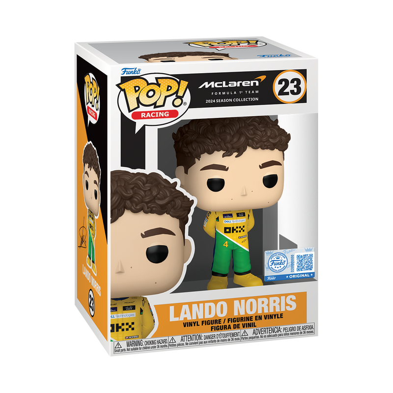 [PRÉ-RESERVA] Funko POP! McLaren #23 Lando Norris (Senna Tribute Uniform) Exclusivo