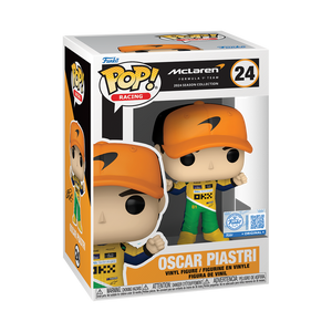 [PRÉ-RESERVA] Funko POP! McLaren #24 Oscar Piastri (Senna Tribute Uniform) Exclusivo