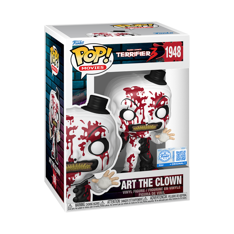 Funko POP! Terrifier 3 #1948 Art the Clown with Knife (Bloody) Exclusivo
