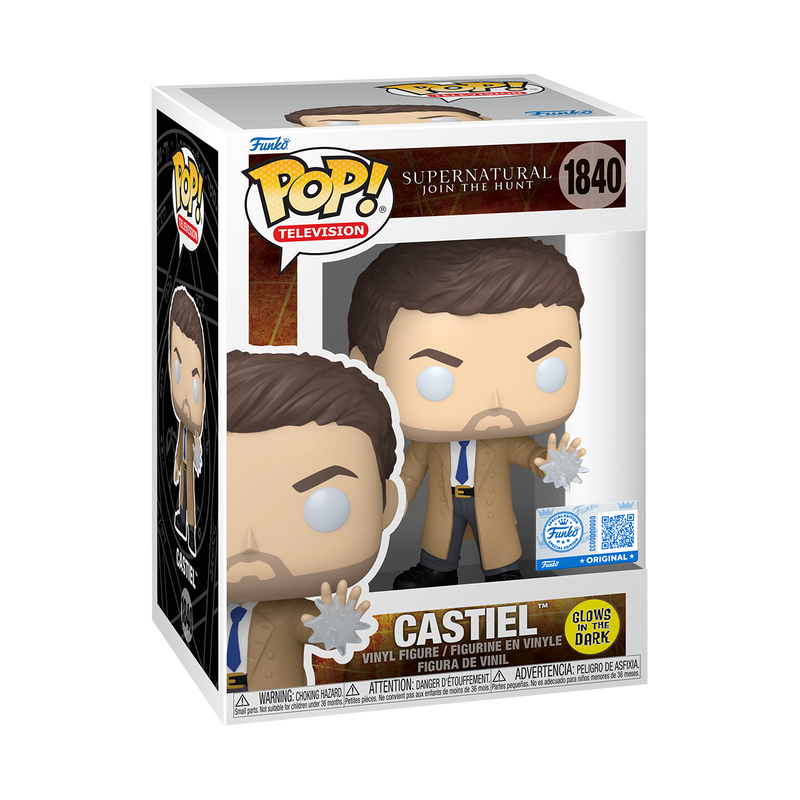 Funko POP! Supernatural Join the Hunt #1840 Castiel GITD Exclusivo