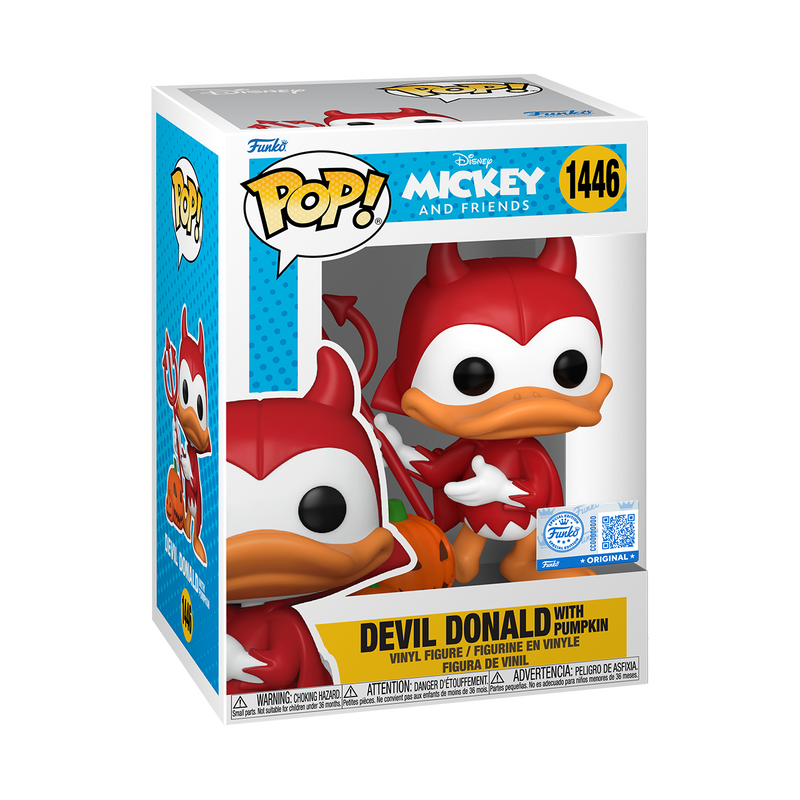 Funko POP! Disney Mickey and Friends #1446 Devil Donald with Pumpkin Exclusivo