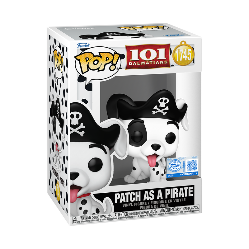 Funko POP! Disney 101 Dalmatians #1745 Patch as a Pirate Exclusivo