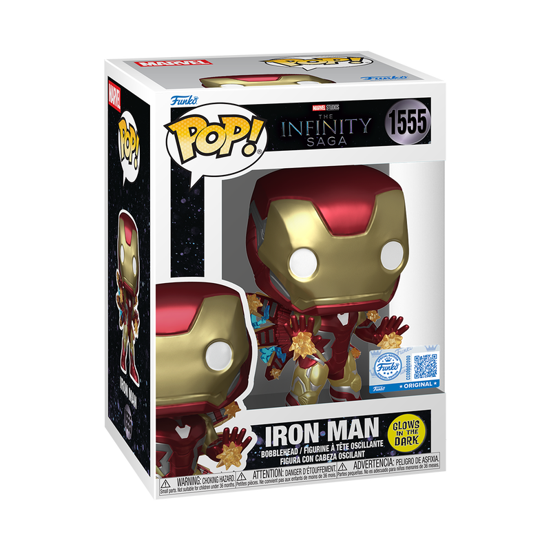 Funko POP! Marvel Infinity Saga #1555  Iron Man GITD Exclusivo