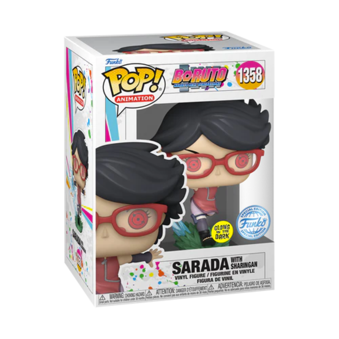 Funko POP! Boruto: Naruto Next Generation #1358 Sarada with Sharingan GITD Exclusivo
