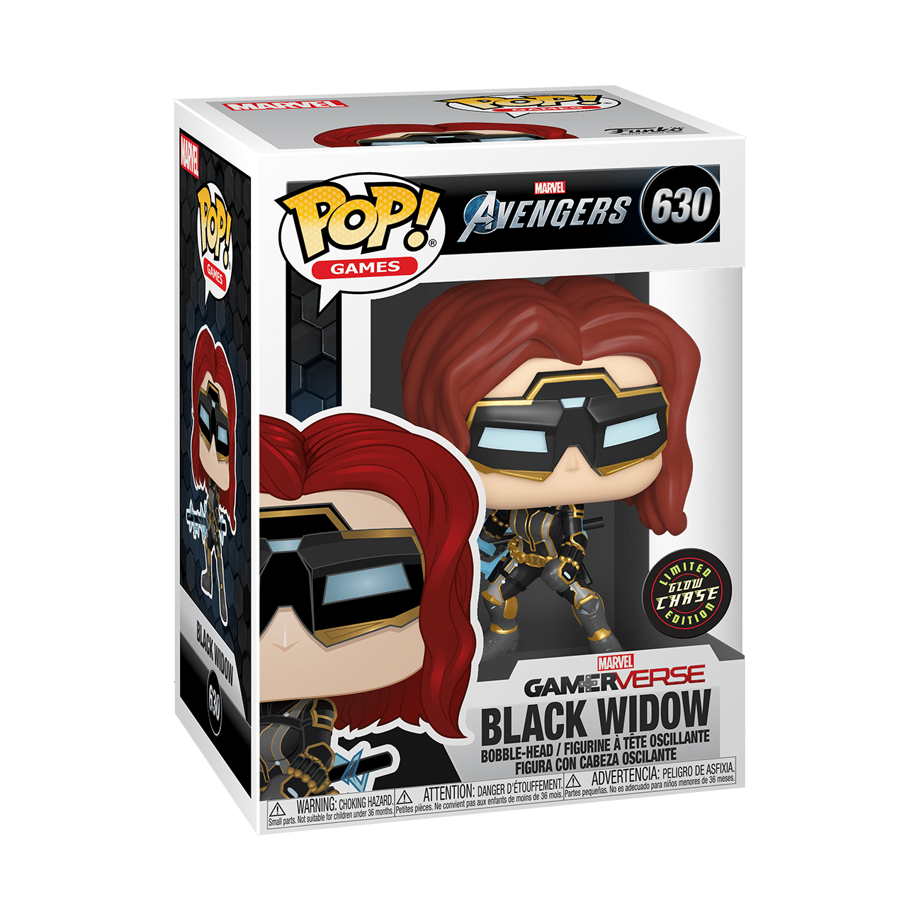 Funko POP! Marvel The Avengers Game #630 Black Widow Chase GITD